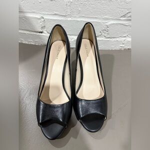 NWT Cole Haan Black Peep Toe Women's Shoes